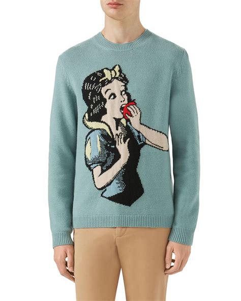 gucci snowcwhite sweater|Gucci white and blue sweaters.